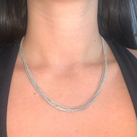 Layered silver necklace - Picture 2 of 2